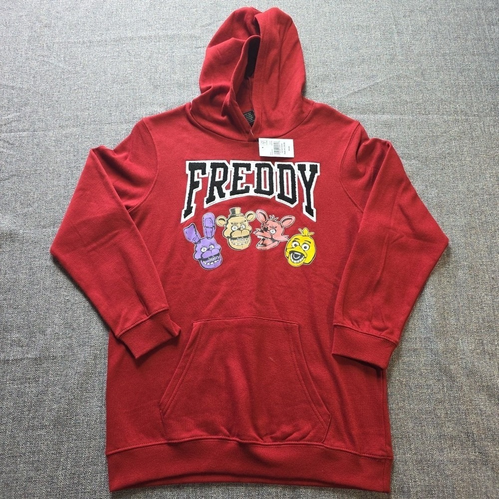 Five Nights At Freddy Hoodie Boys Maroon XL 18/20 NWT MSRP $38